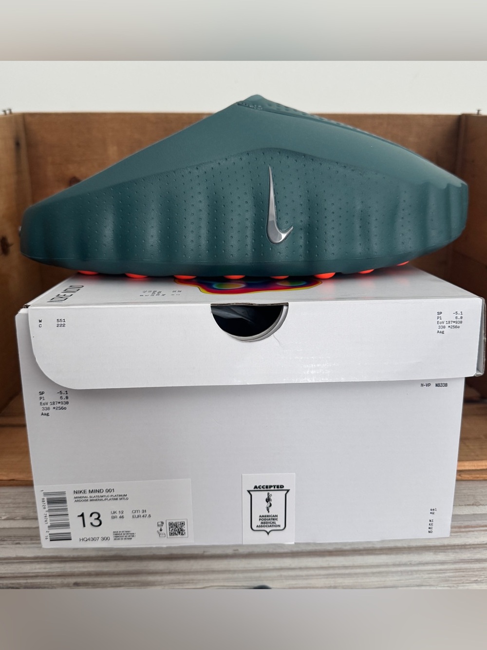 Men’s Nike Mind ISPA 001 Pregame Mules Shoes Size 13 Mineral Slate Athletic